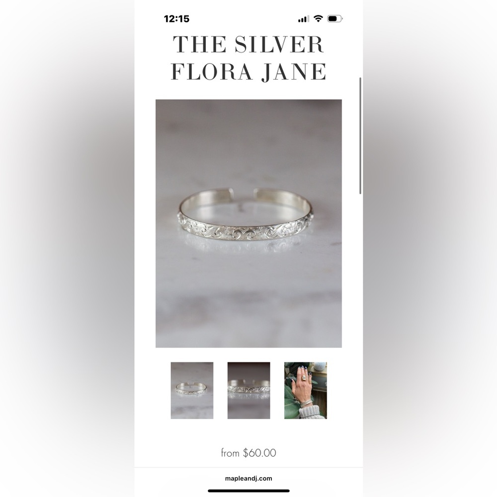 Silver Flora Jane Bracelet